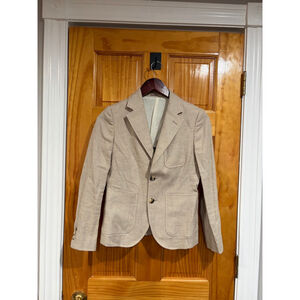 Macphee Tomorrowland Beige Linen Blend Blazer Jacket Women’s Size 36 Japan